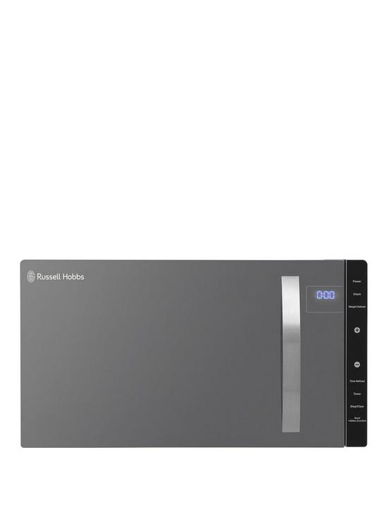 front image of russell-hobbs-rhfm2363s-800-watt-flatbed-microwave-silver
