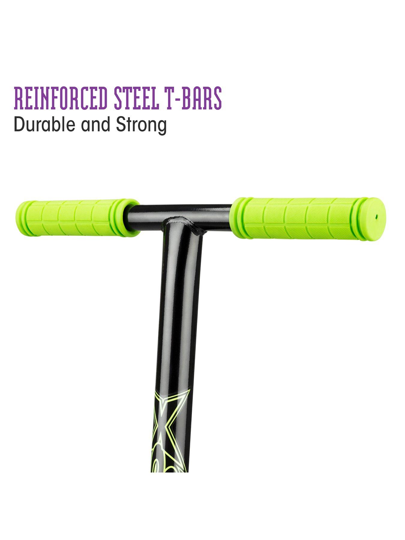 Image 4 of 7 of XOOTZ Toxic T-Bar Stunt Scooter Purple &amp; Green