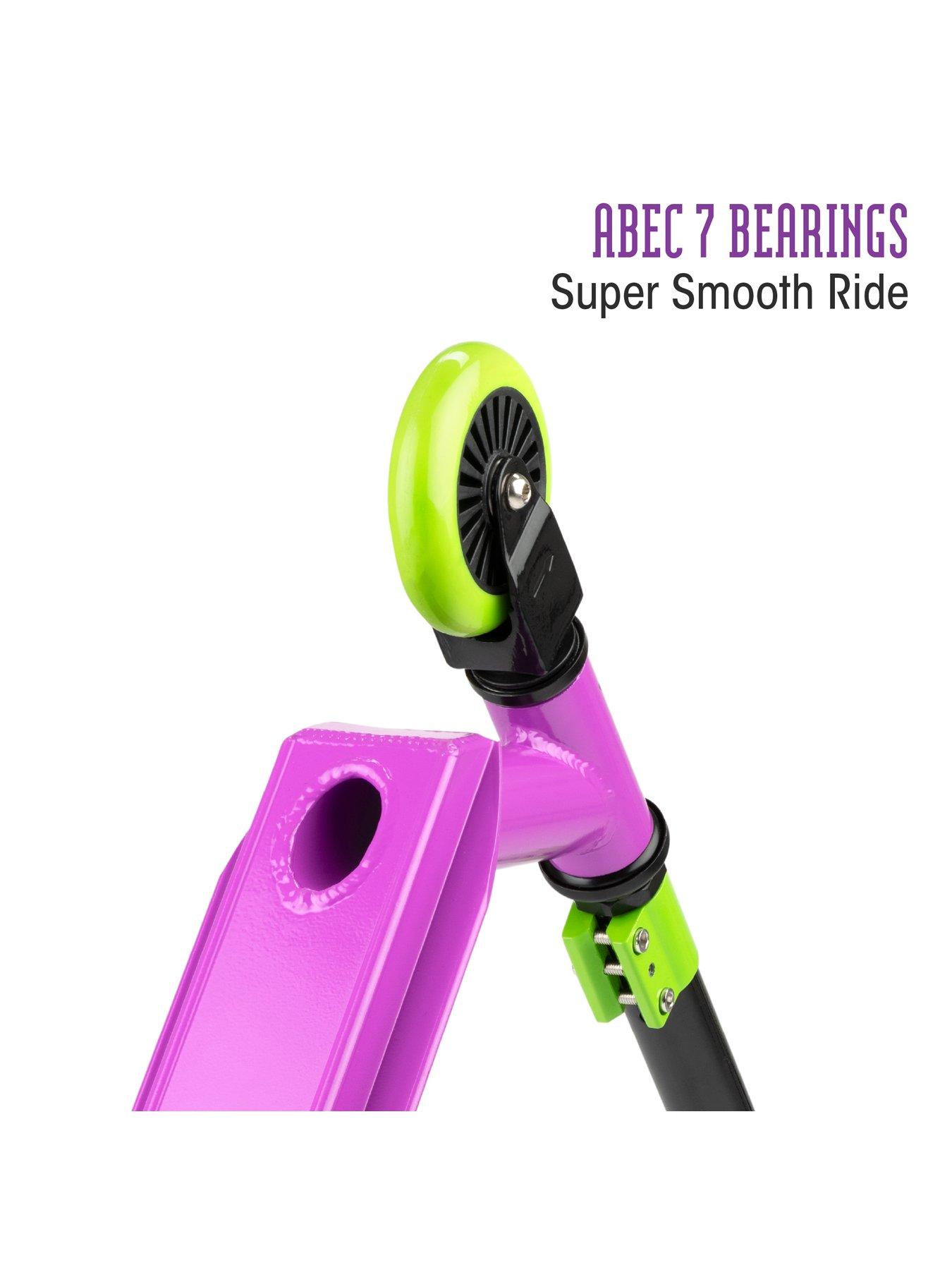 Image 6 of 7 of XOOTZ Toxic T-Bar Stunt Scooter Purple &amp; Green