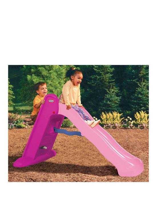 front image of little-tikes-easy-store-slide-pink