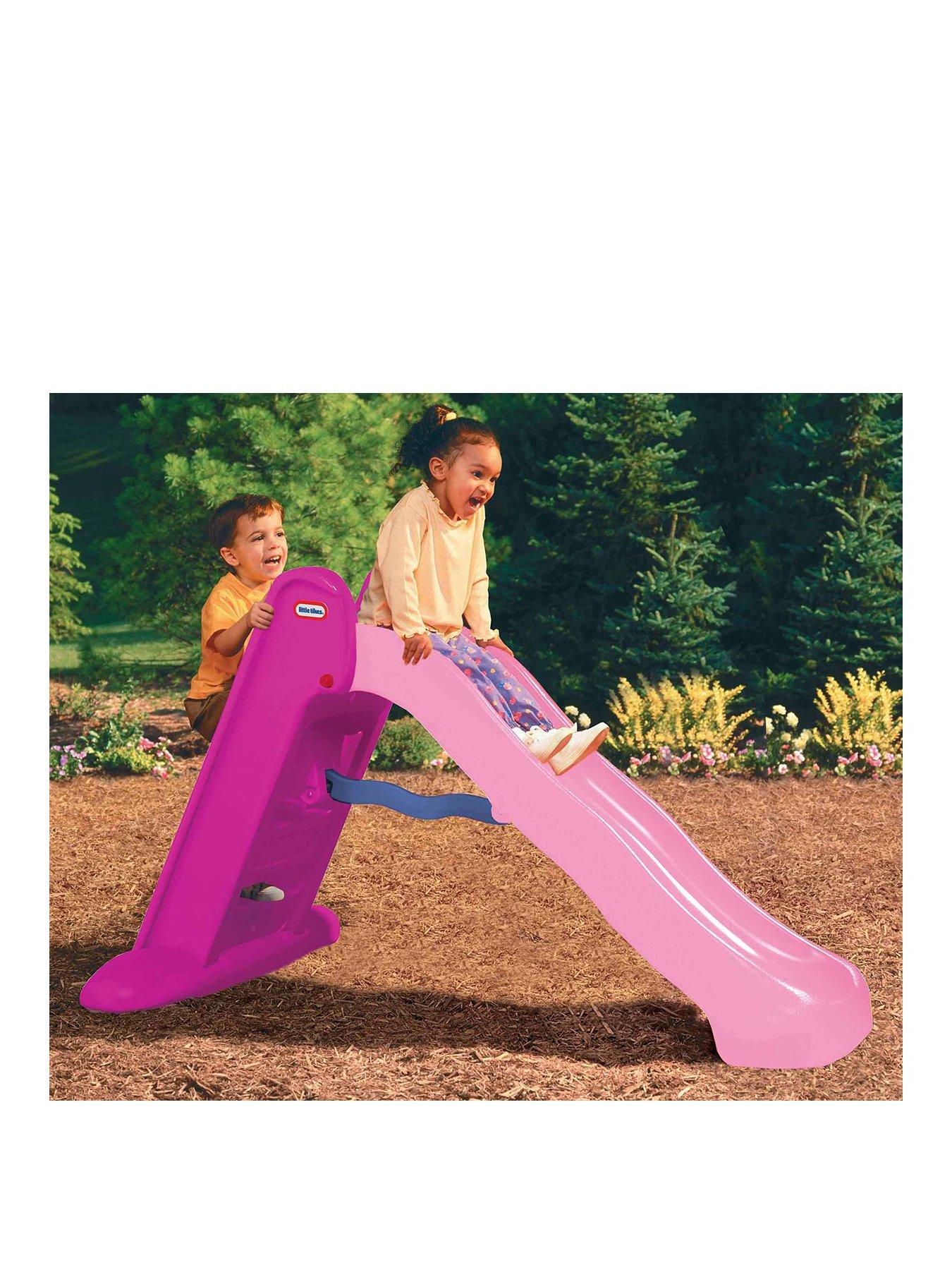 Image 1 of 2 of Little Tikes Easy Store 5ft&nbsp;Slide - Pink/Purple