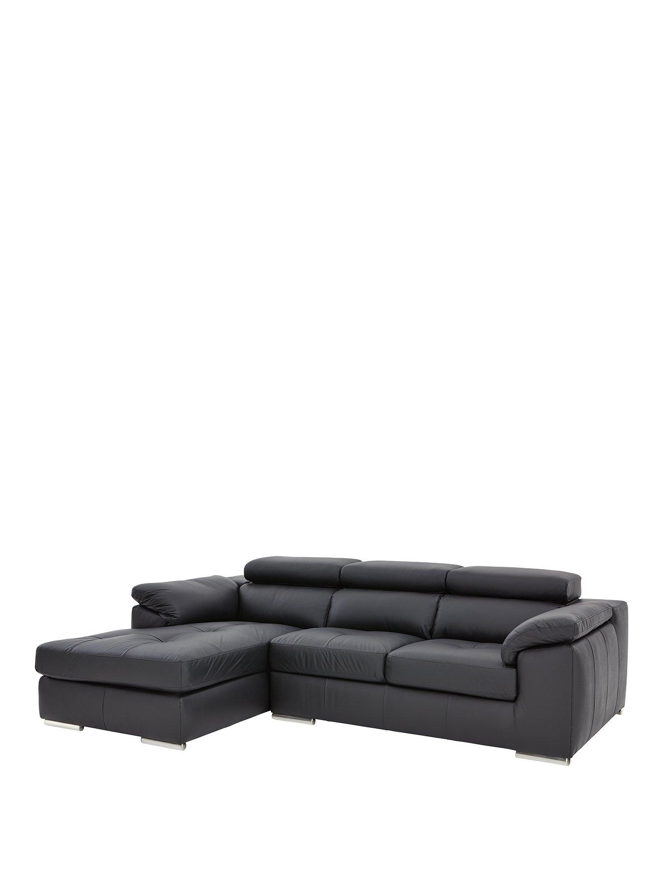 Image 2 of 4 of Very Home Brady 100% Premium Leather 3&nbsp;Seater Left-Hand Chaise Sofa&nbsp;- FSC&reg; Certified