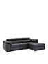  image of brady-100-premium-leather-3nbspseater-rightnbsphand-chaise-sofa