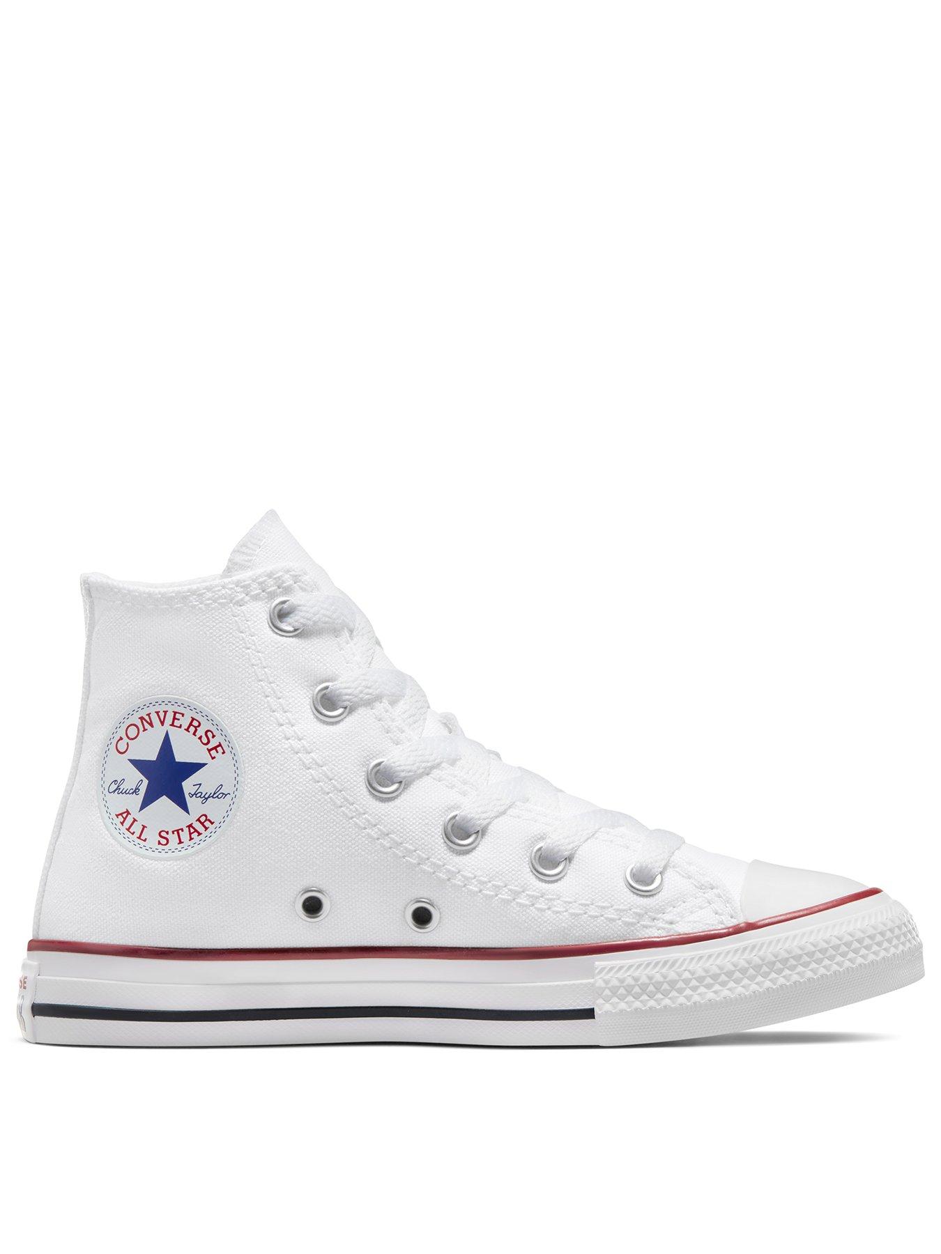 undefined Kids Unisex Hi Top Trainer - White