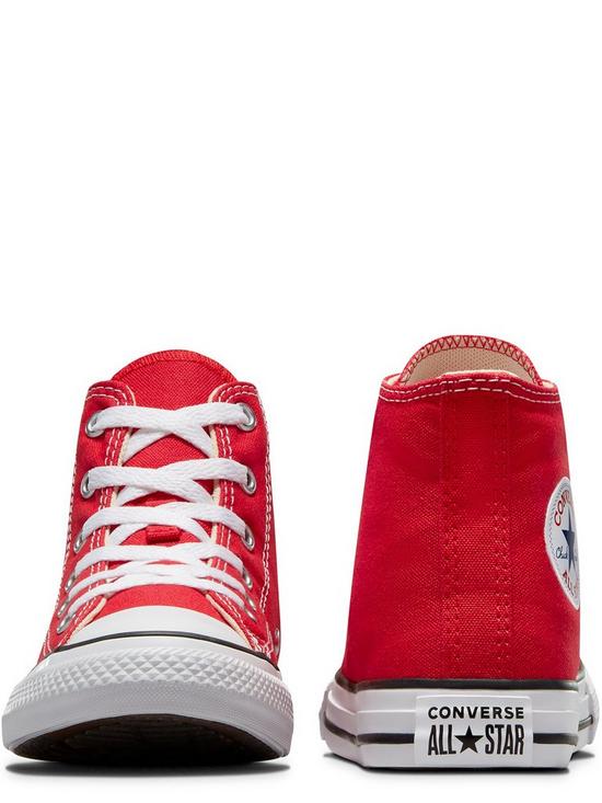 stillFront image of converse-chuck-taylor-all-star-ox-childrens-unisex-trainers--red