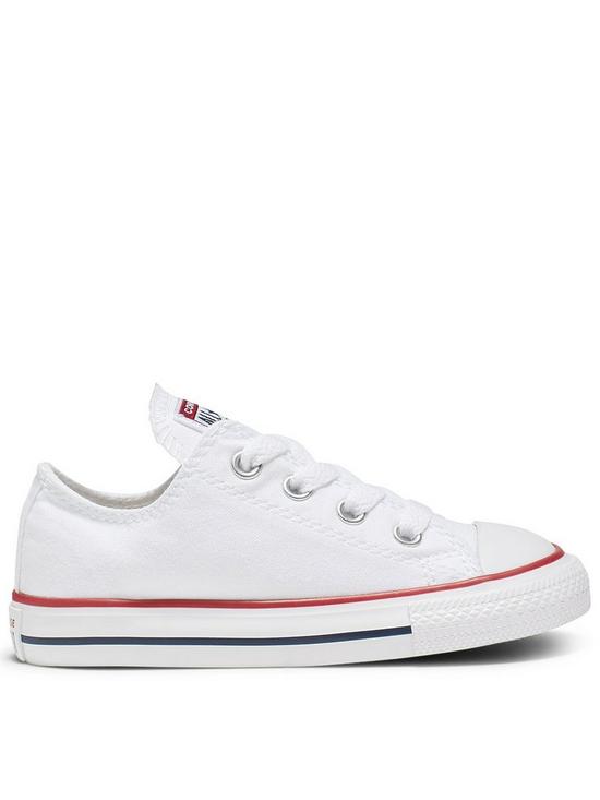front image of converse-chuck-taylor-all-star-ox-infant-unisex-seasonal-trainers--white