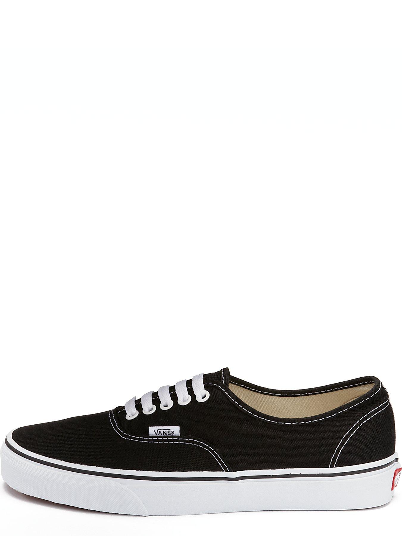 Vans black authentic on sale platform