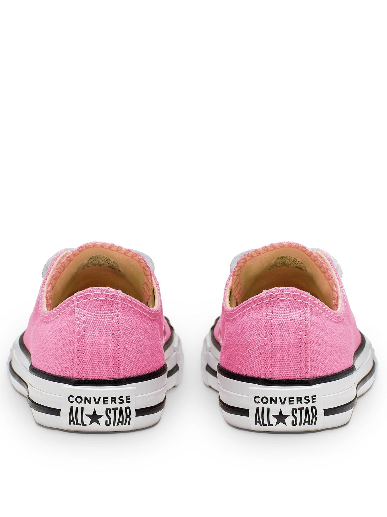 Pale pink big eyelets glitter store ox trainers