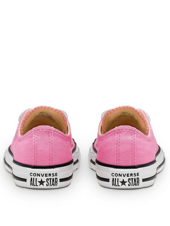 stillFront image of converse-chuck-taylor-all-star-ox-childrens-girls-trainers--pink