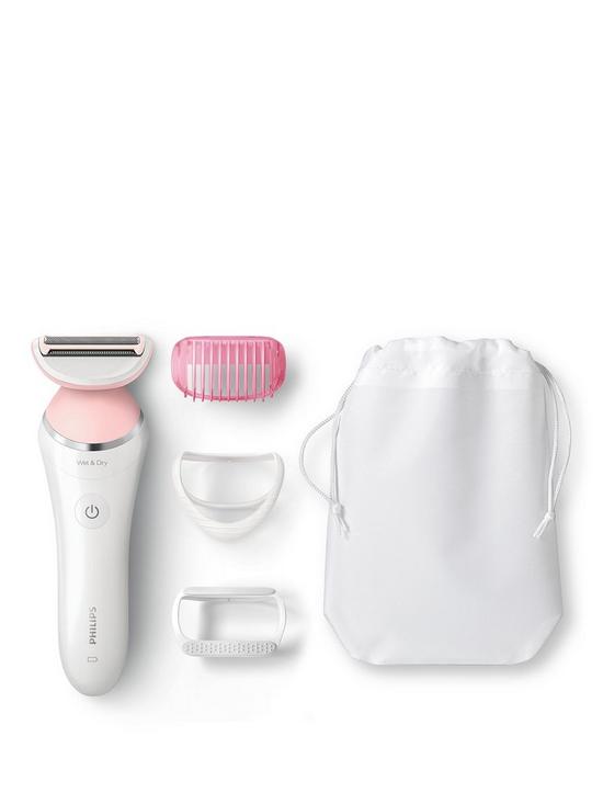 front image of philips-satinshave-wet-and-dry-advanced-electric-ladyshave-brl14000