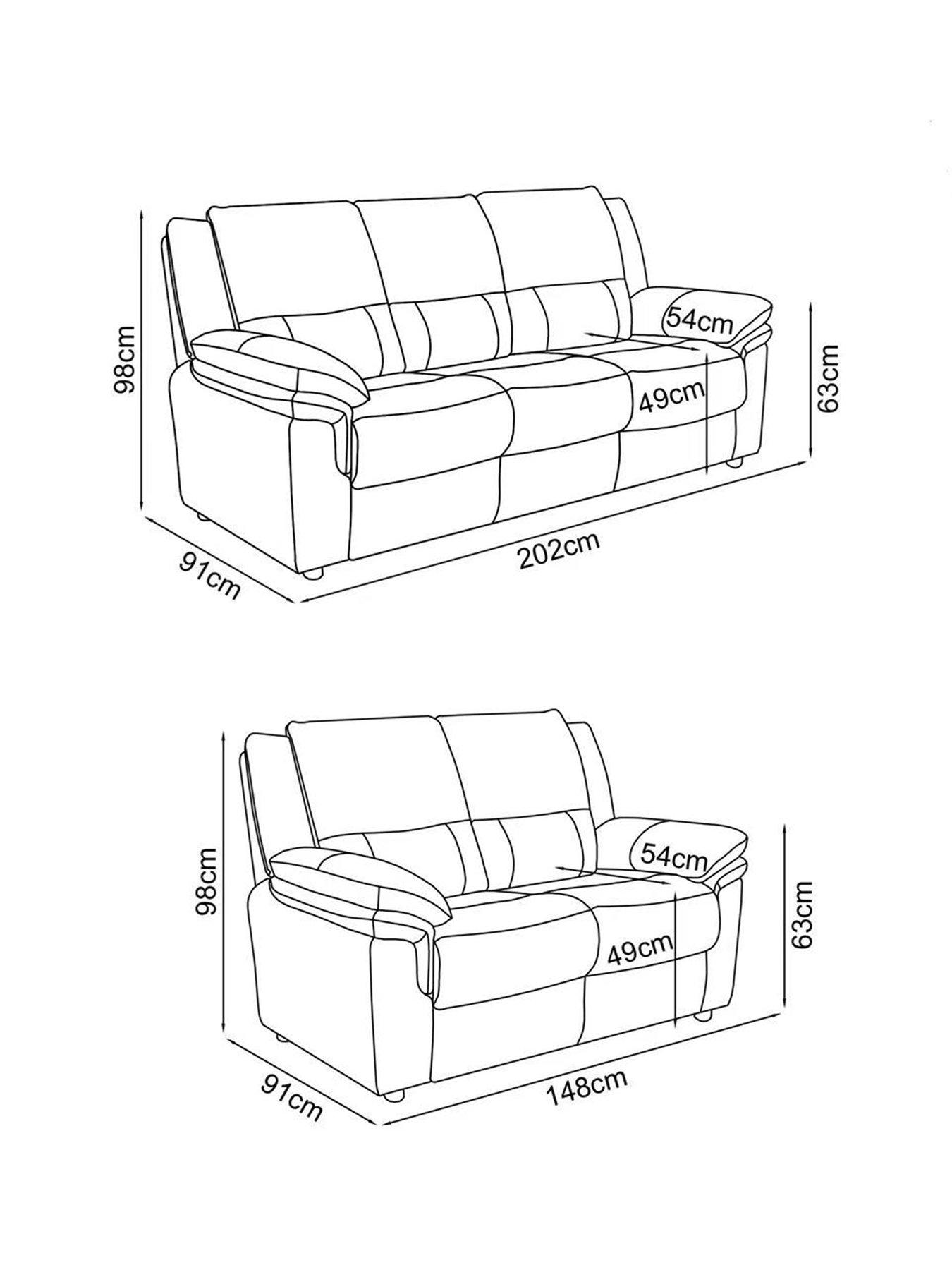 Image 5 of 5 of Albion Luxury Faux Leather High Back 3 Seater&nbsp;+ 2 Seater&nbsp;Sofa Set (Buy and SAVE!)