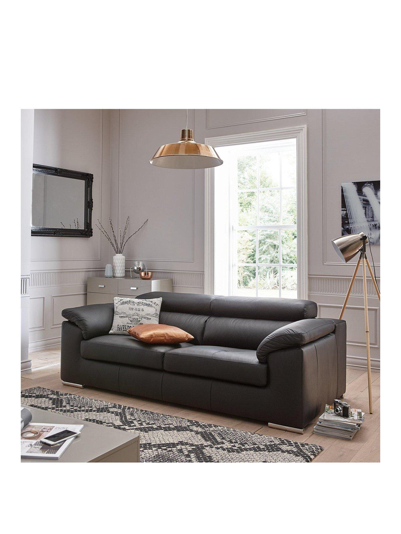 Image 2 of 5 of The Very Collection Brady 100% Premium Leather 3 Seater + 2 Seater Sofa Set (Buy and SAVE!)&nbsp;- FSC&reg; Certified