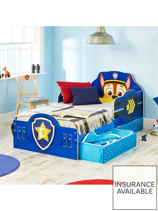 stillFront image of paw-patrol-chase-toddler-bed-with-storage-by-hellohome