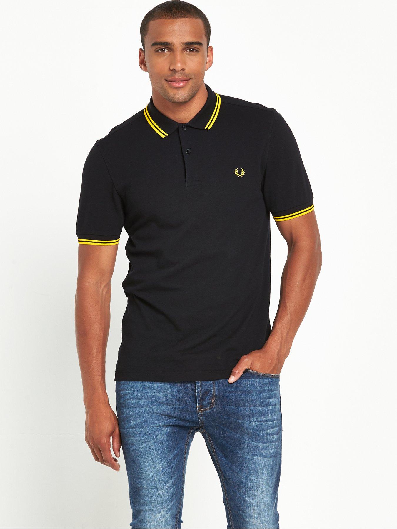 fred perry black yellow