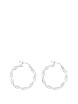 the-love-silver-collection-sterling-silver-20mmnbsptwistednbsphoop-earrings
