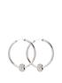  image of the-love-silver-collection-sterling-silver-40mmnbspcrystal-glitter-slider-hoops