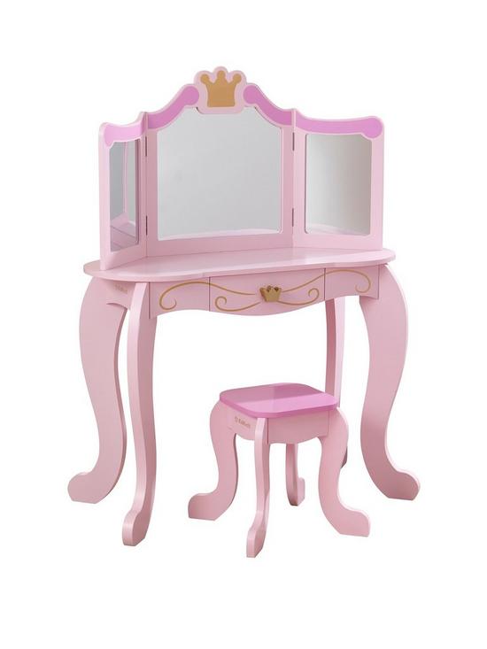 stillFront image of kidkraft-princess-vanity-table-amp-stool
