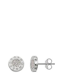 thomas-sabo-sterling-silver-classic-logo-cubic-zirconia-stud-earrings
