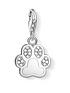  image of thomas-sabo-sterling-silver-and-cubic-zirconianbspcharm-club-paw-charm