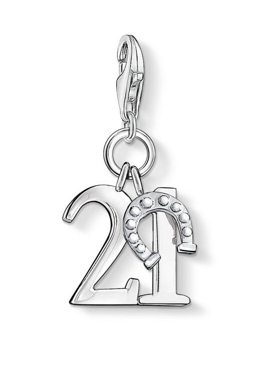 front image of thomas-sabo-sterling-silver-charm-club-lucky-number-21-charm