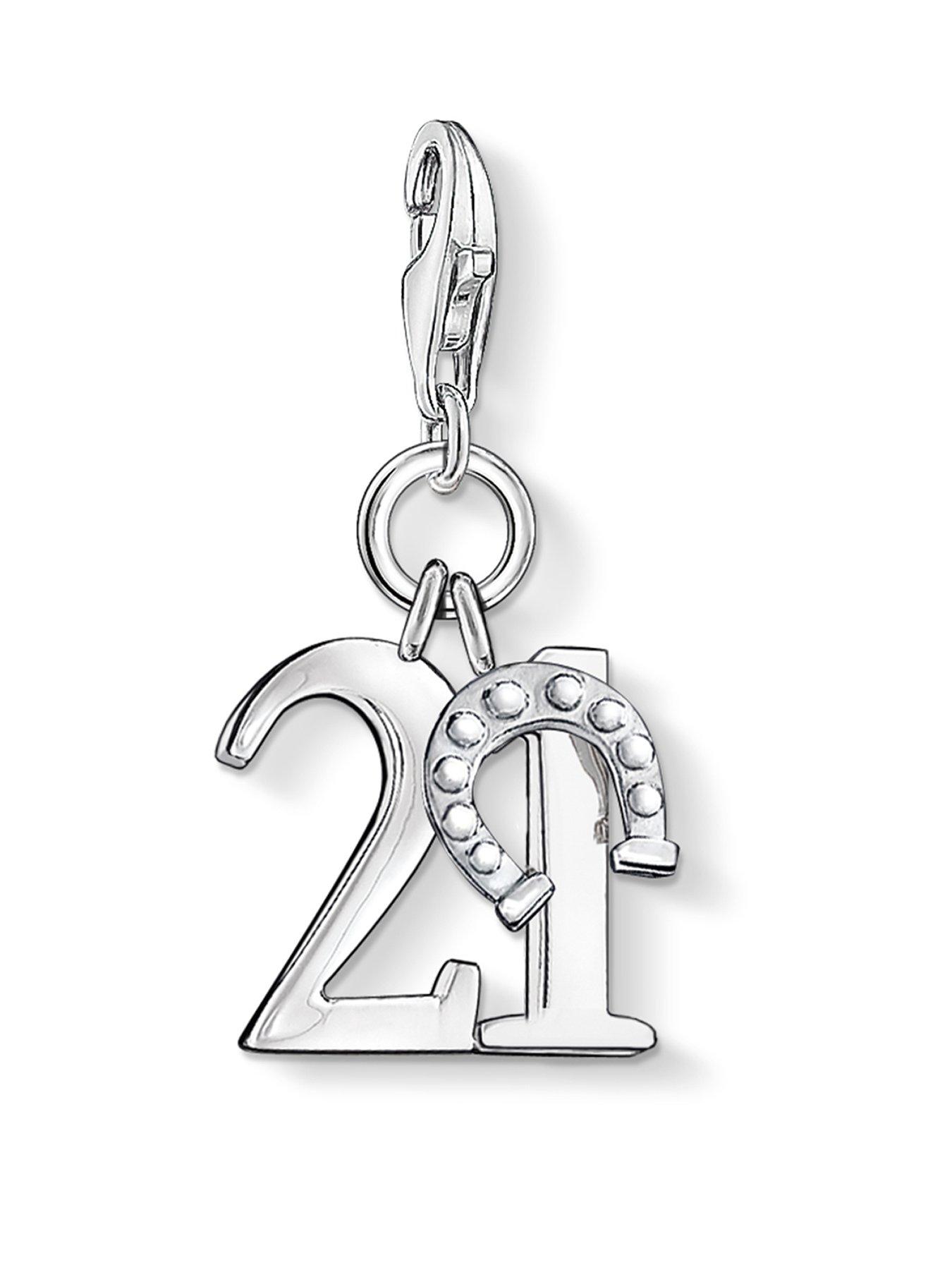 Image 1 of 2 of Thomas Sabo Sterling Silver Charm Club - Lucky Number 21 Charm