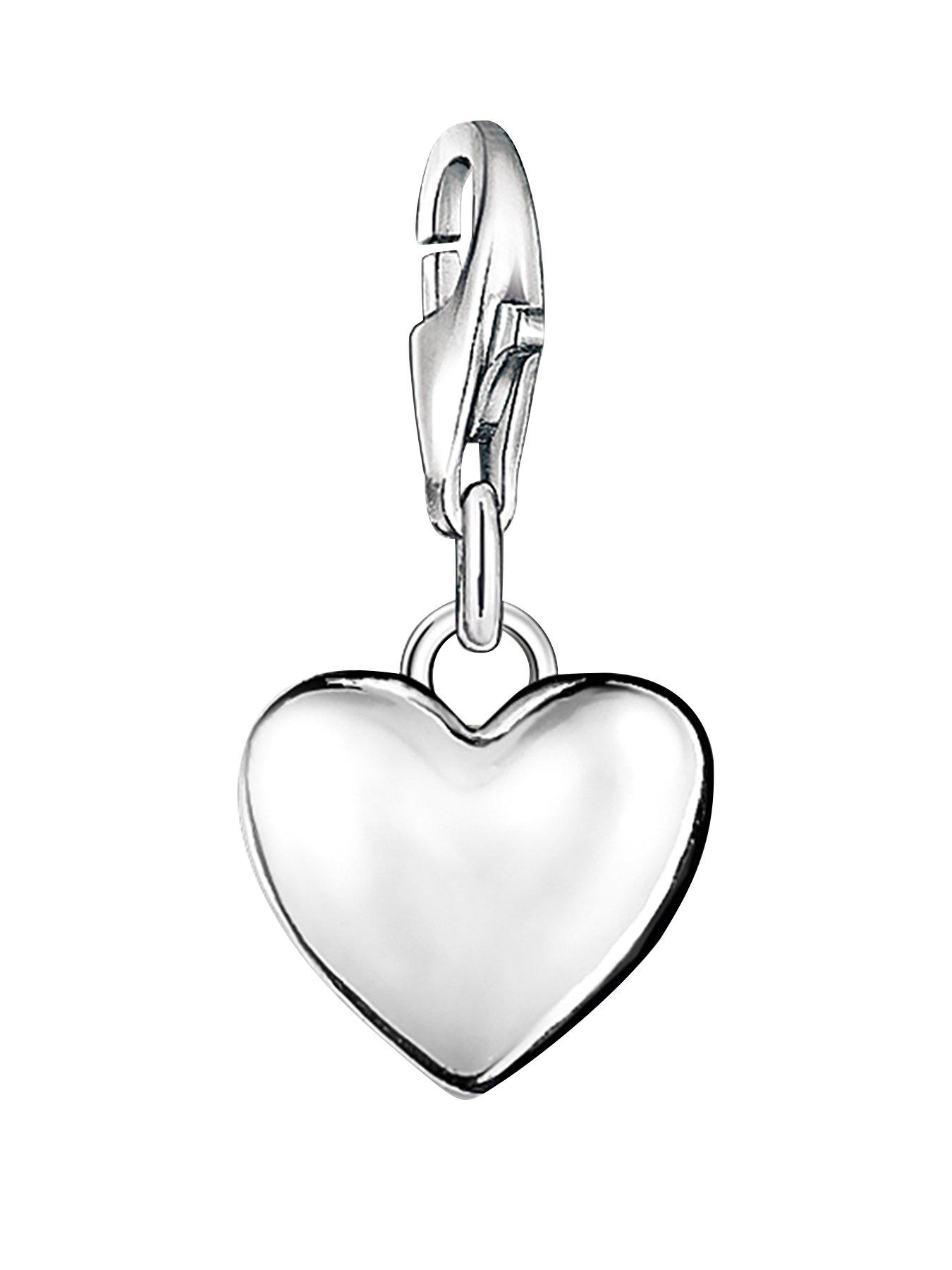 undefined Charm Club 3D Heart Charm - Lobster Clasp, 925 Sterling Silver