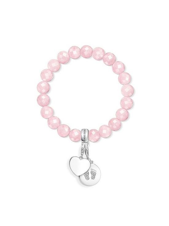 back image of thomas-sabo-charm-club-rose-quartz-stone-bracelet