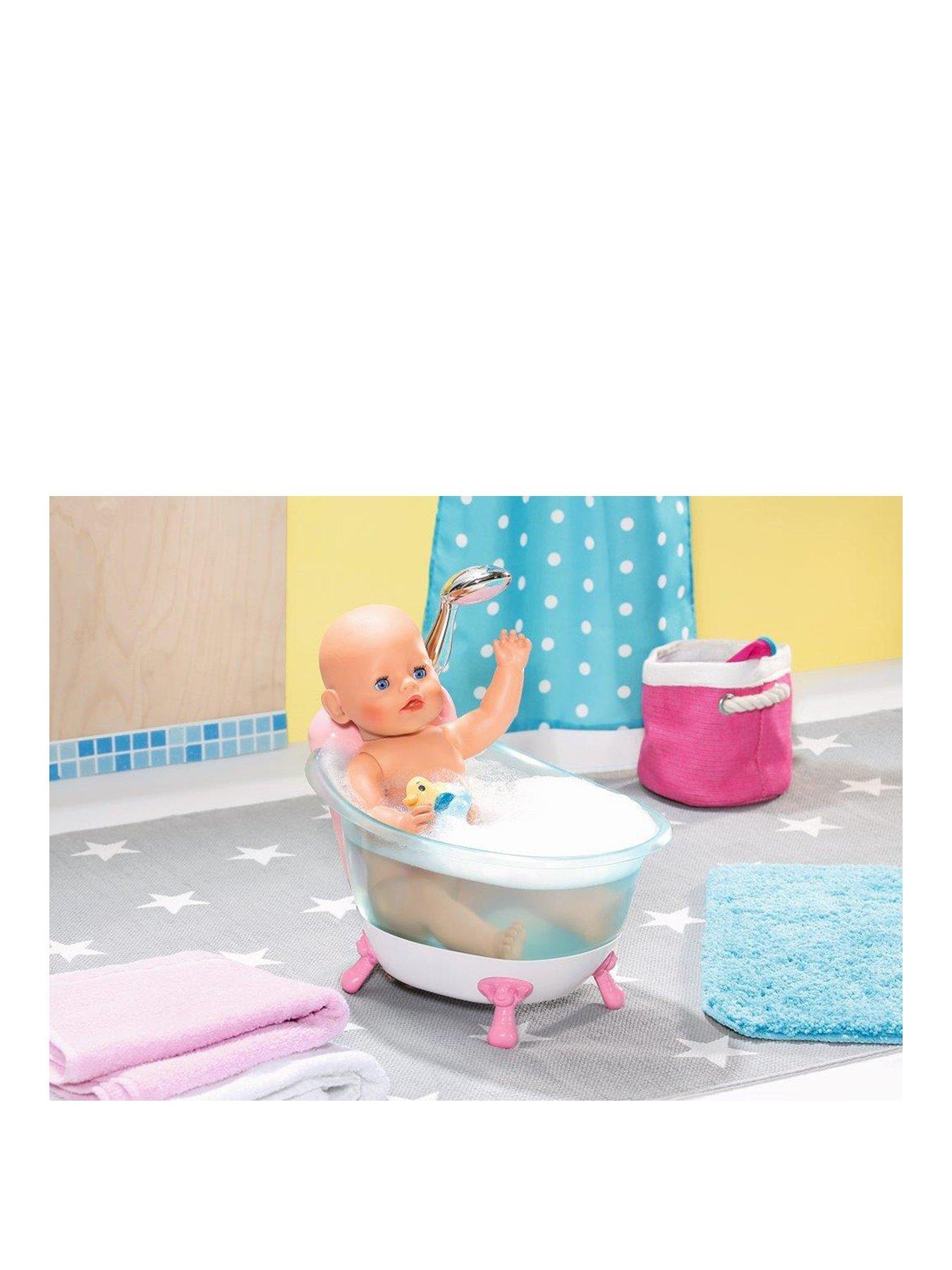 baby born interactive bathtub with foam playset