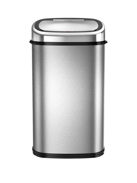 front image of tower-58-litre-square-sensor-bin-stainless-steel
