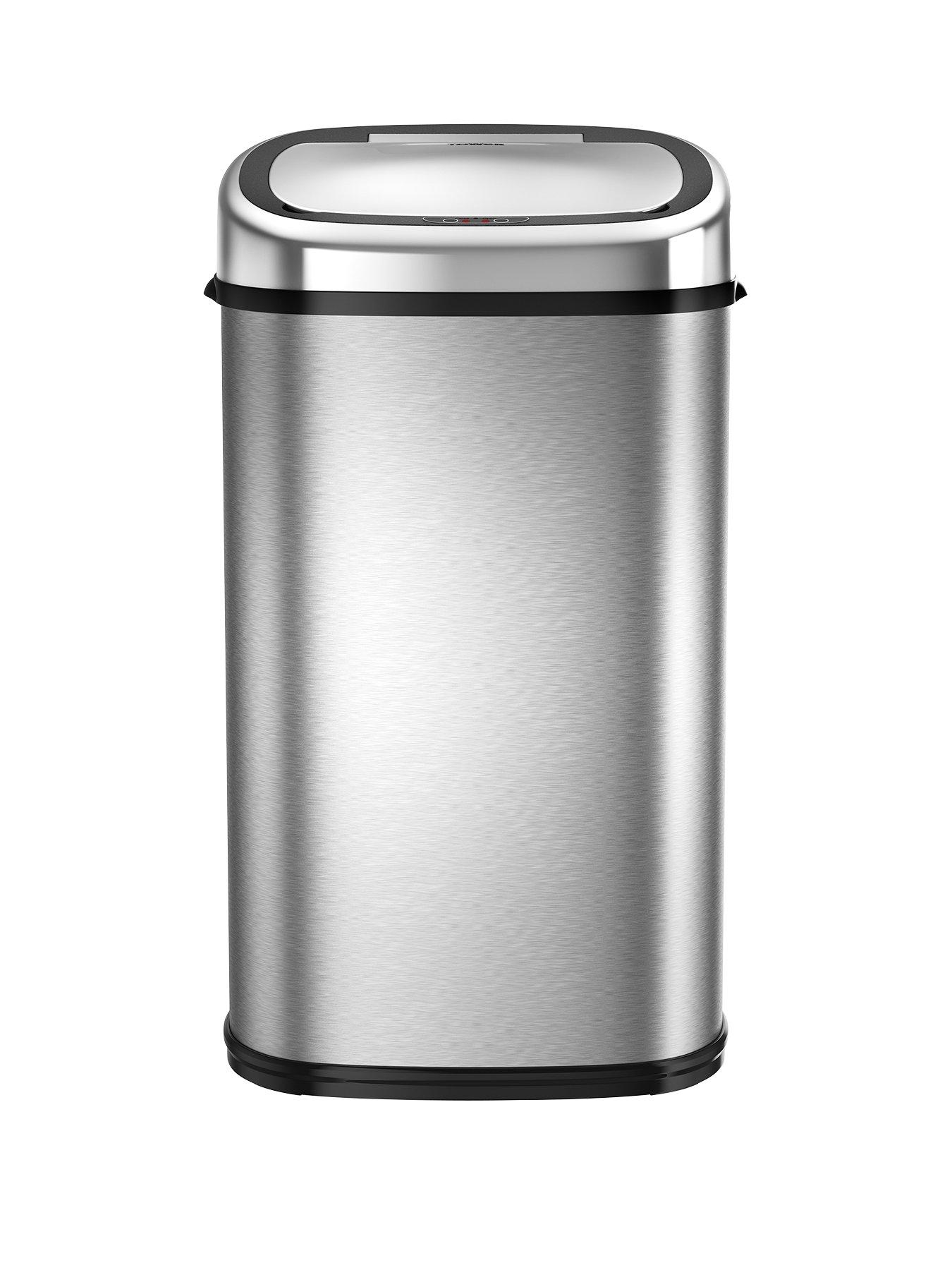 Image 1 of 2 of Tower 58-litre Square Sensor Bin - Stainless Steel