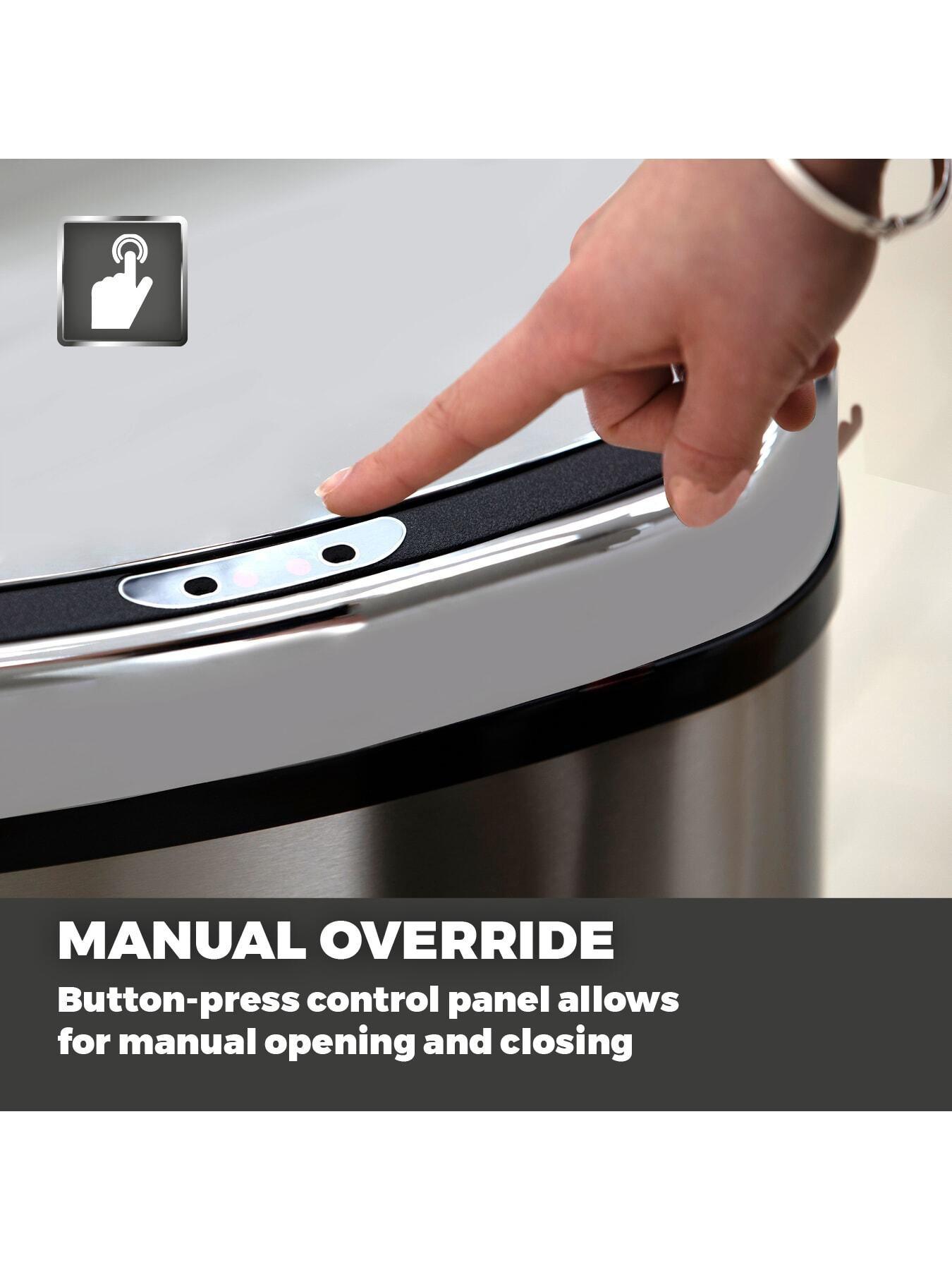 Image 6 of 7 of Tower 58-litre Square Sensor Bin - Stainless Steel