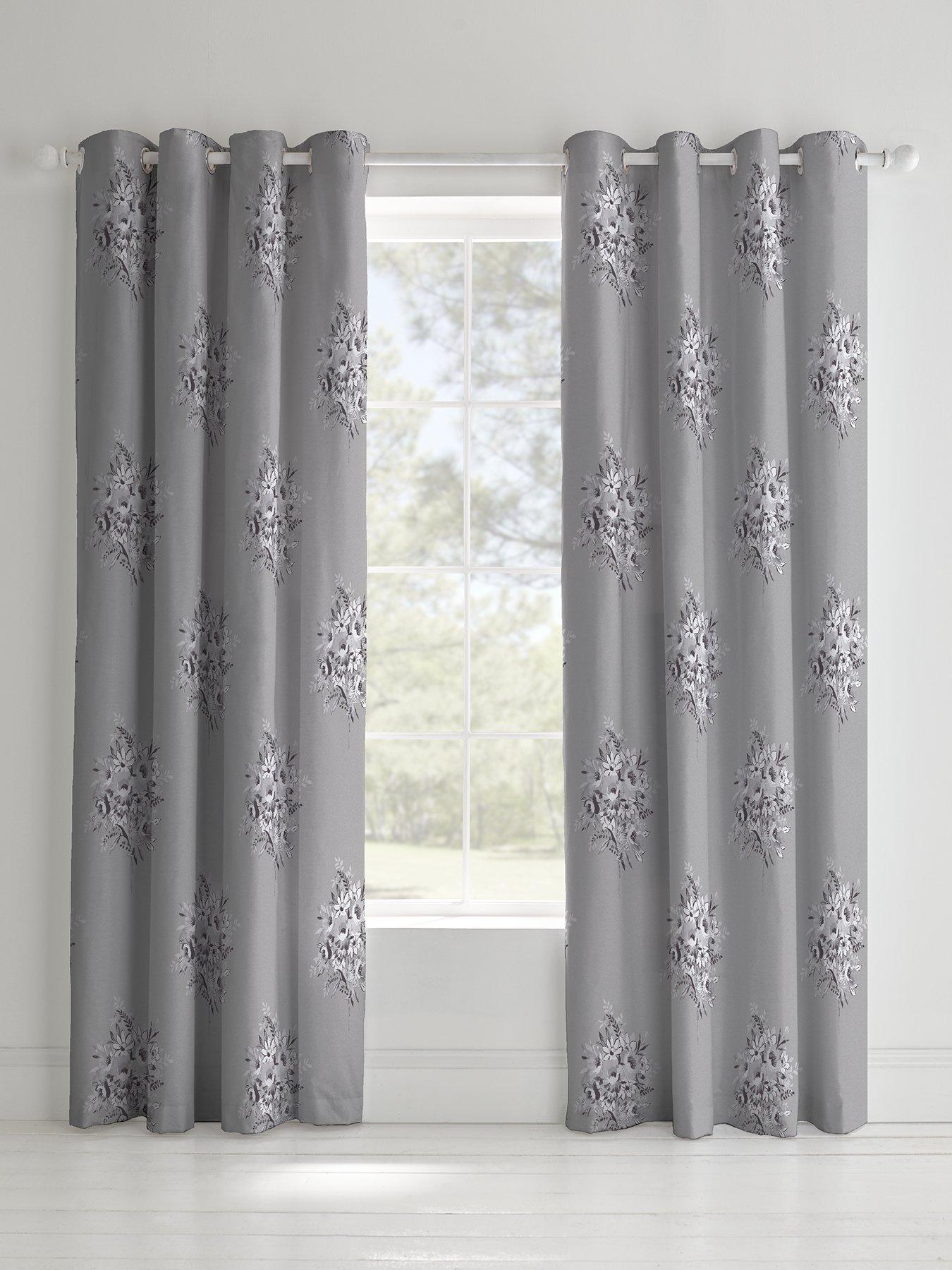 Fusion "Strata" DimOut/BlockOut Semi-Plain Fully Lined Eyelet Curtains Green 
