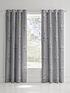  image of catherine-lansfield-floral-bouquet-lined-eyelet-curtains