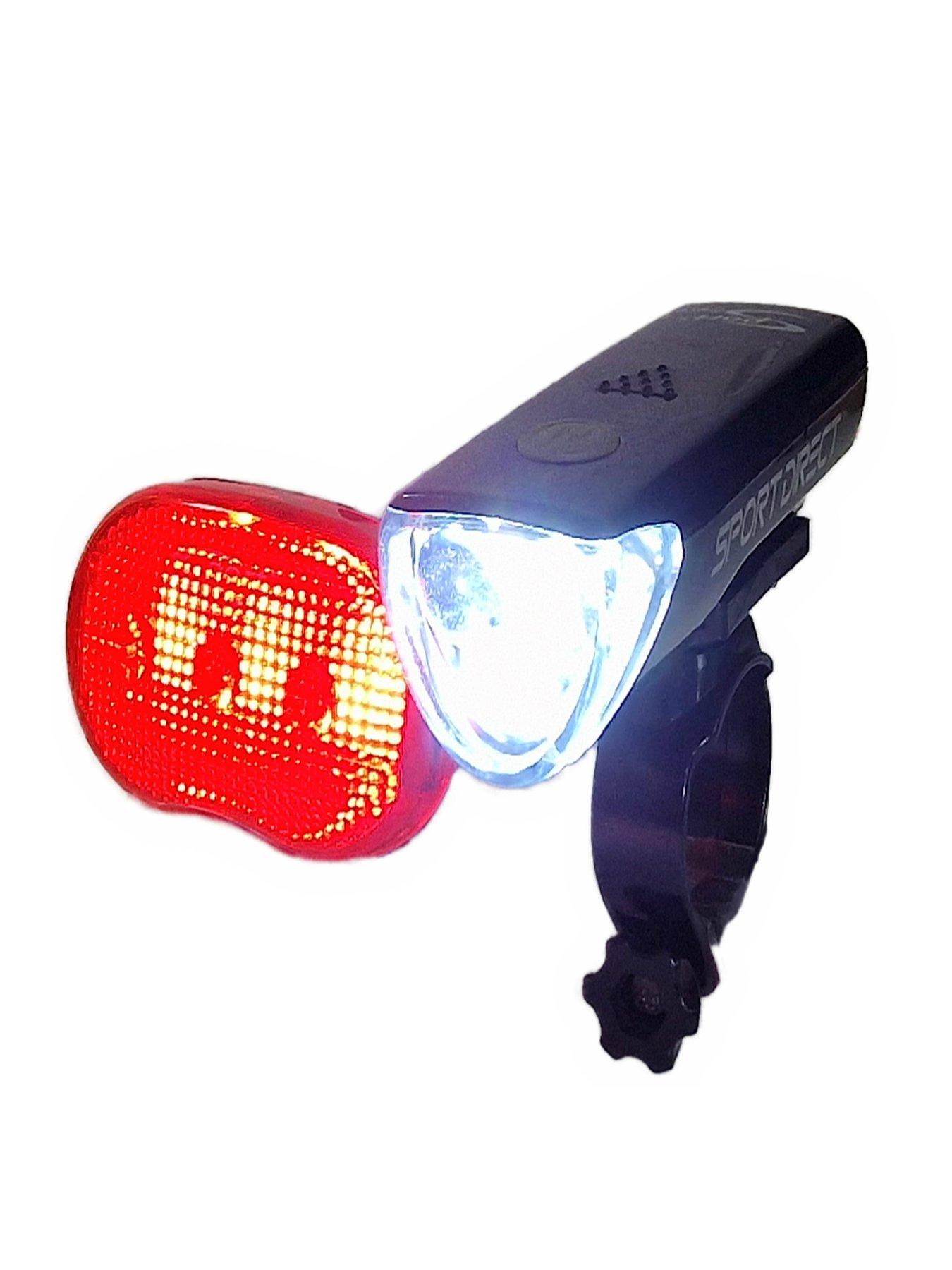  image of sport-direct-mega-white-led-front-and-rear-light-set
