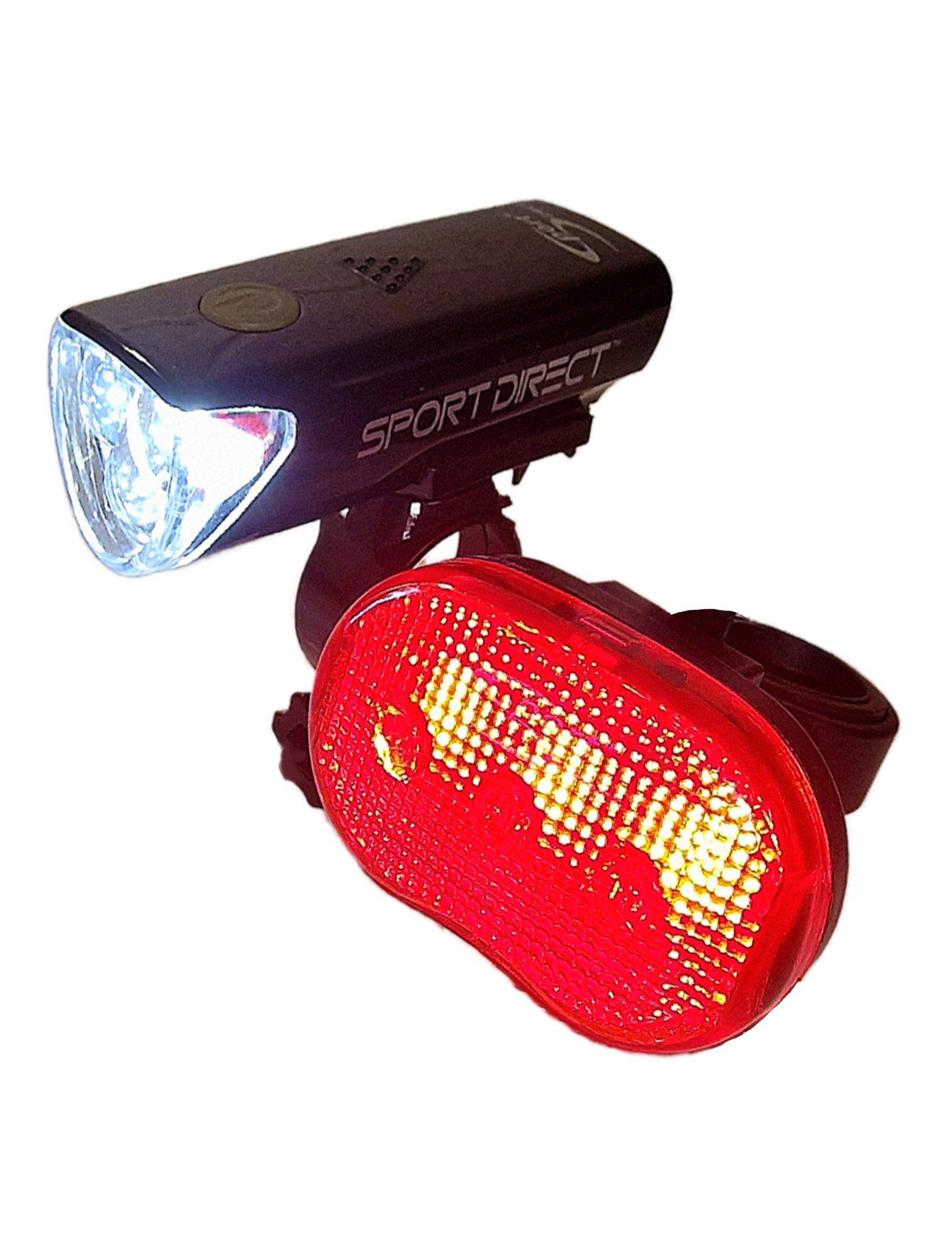  image of sport-direct-mega-white-led-front-and-rear-light-set