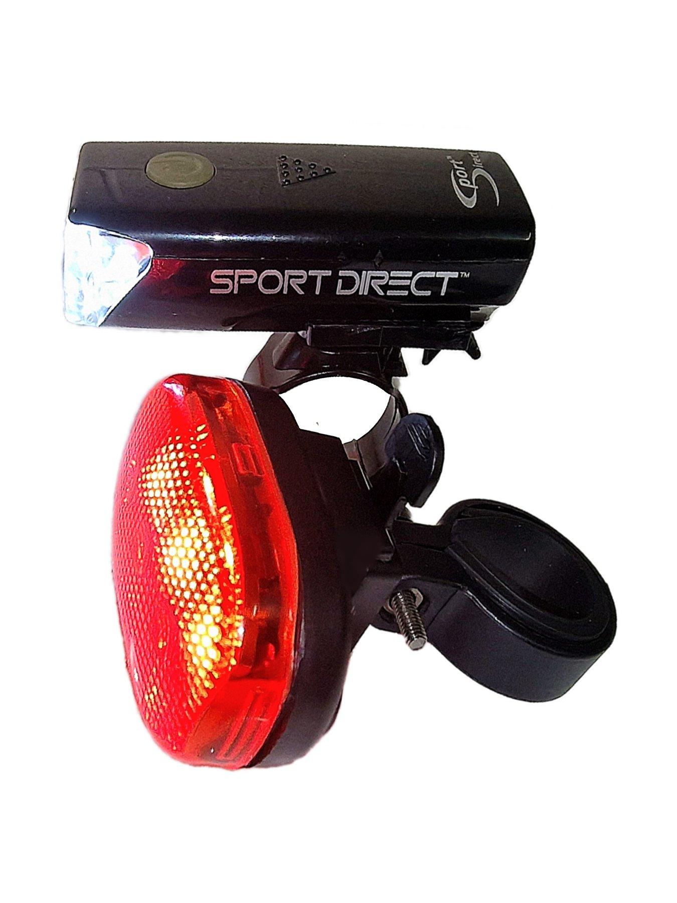  image of sport-direct-mega-white-led-front-and-rear-light-set