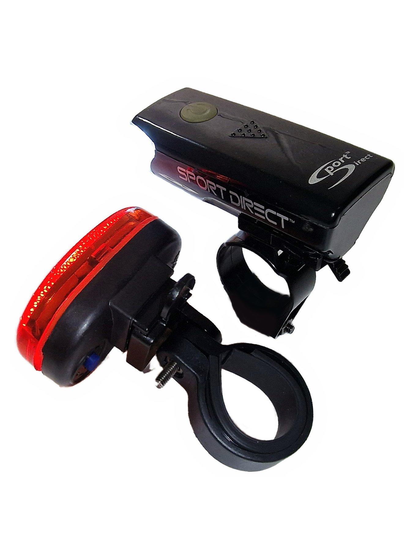  image of sport-direct-mega-white-led-front-and-rear-light-set