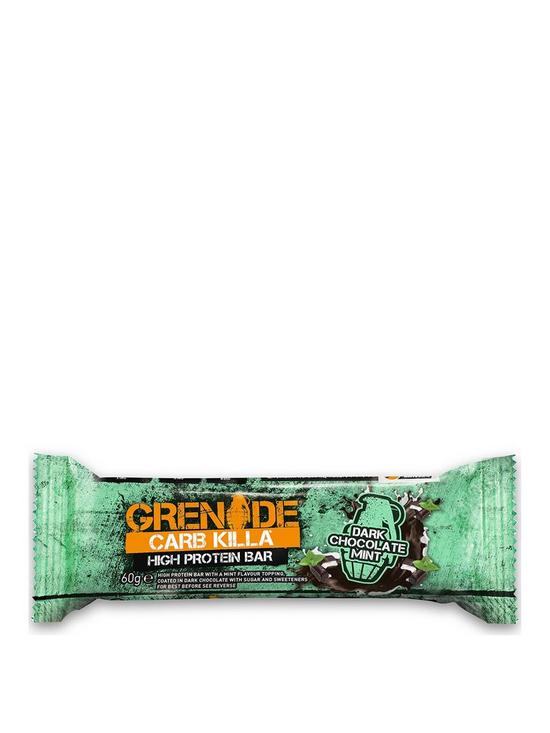 stillFront image of grenade-carb-killa-12-x-60g-bars-dark-chocolate-mint