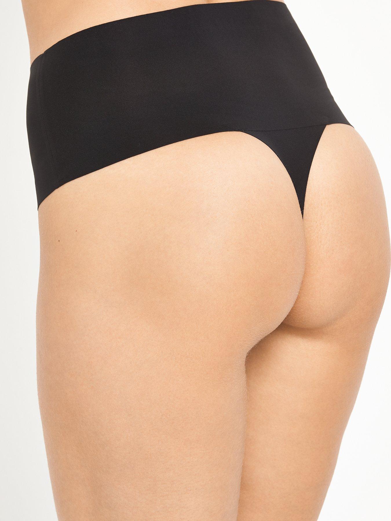  image of spanx-undie-textable-light-control-thong-black