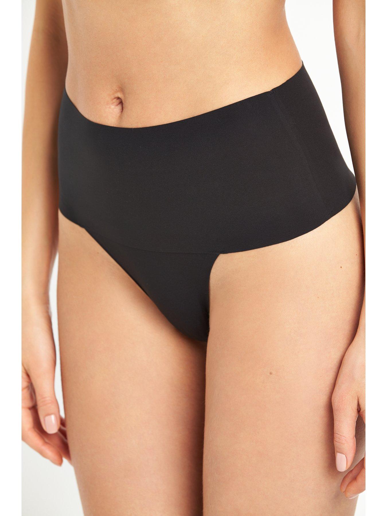  image of spanx-undie-textable-light-control-thong-black