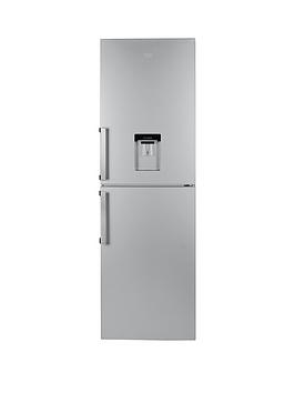 Beko   Cfp1691Ds 60Cm Frost Free Fridge Freezer With Water Dispenser - Silver