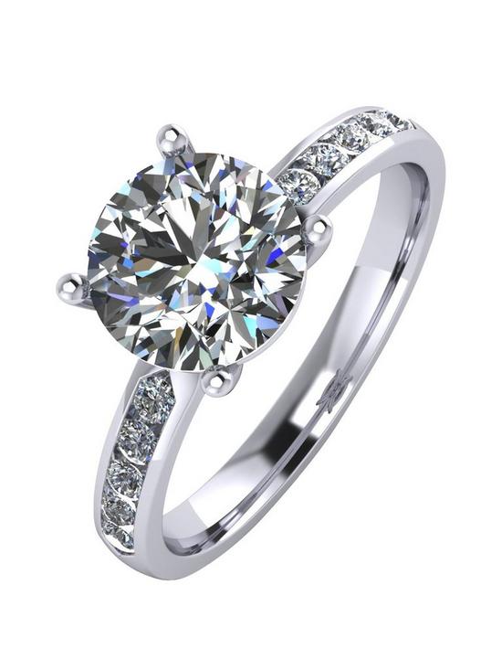 front image of moissanite-platinum-23-carat-solitaire-moissanite-ring-with-stone-set-shoulders