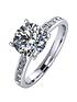 image of moissanite-platinum-23-carat-solitaire-moissanite-ring-with-stone-set-shoulders