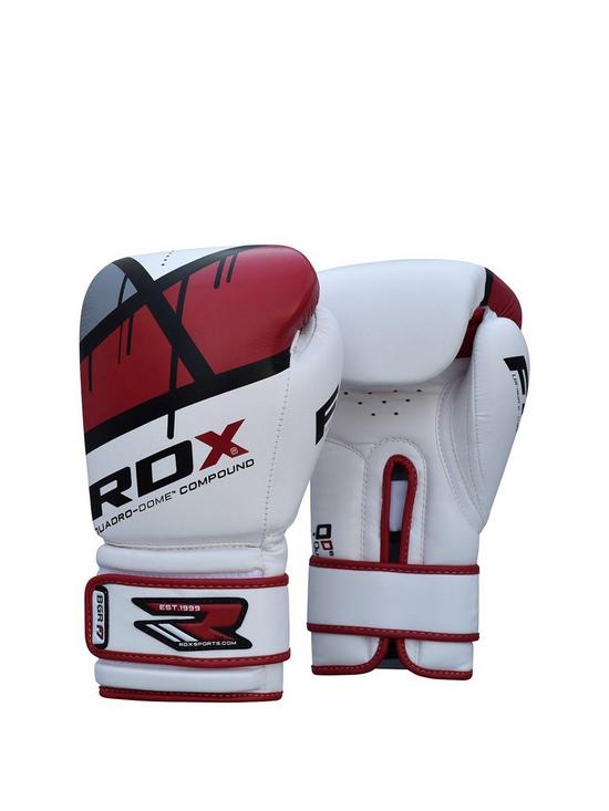 front image of rdx-maya-hide-leather-gloves-ndash-redwhite