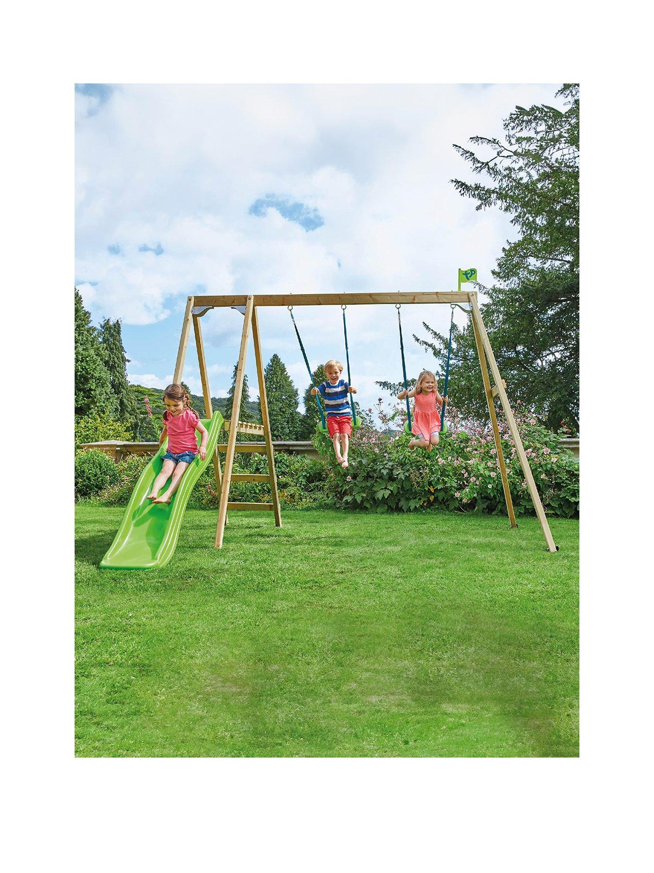 Wooden Swing Set Kids Slides Smyths Wooden Play Centre Swing Set - Main Image