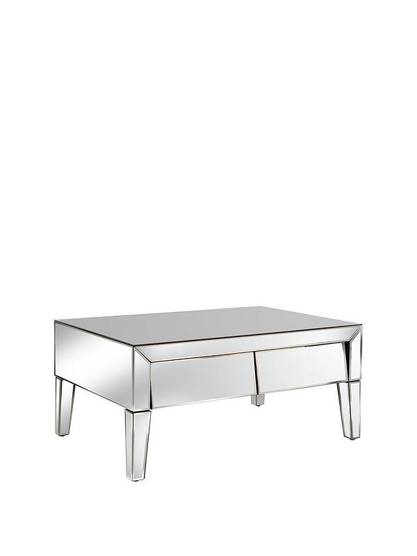 Monte Carlo Mirrored Storage Coffee, Mirrored Coffee Table Set Of 2