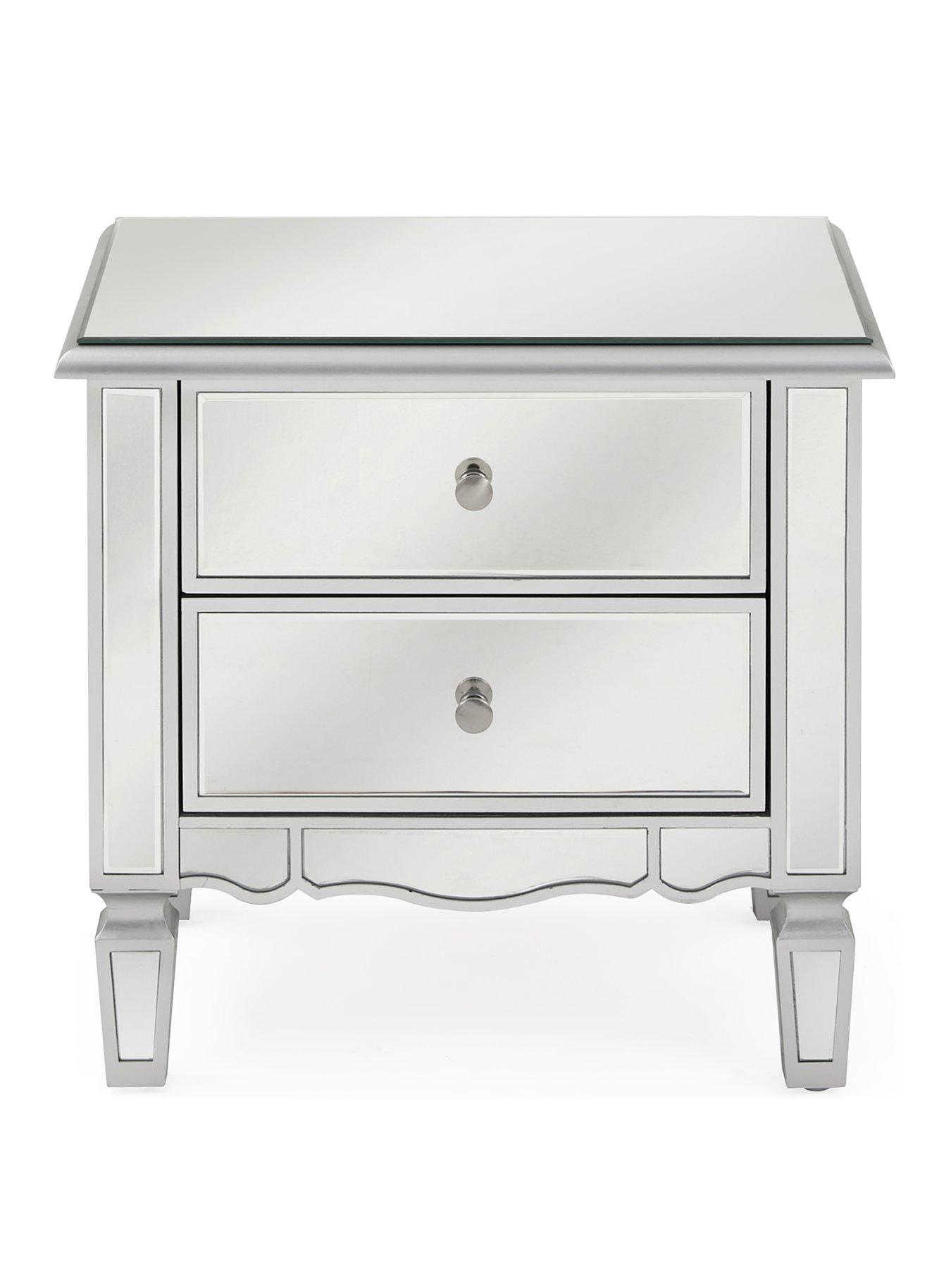 Mirrored bedside deals tables fantastic furniture