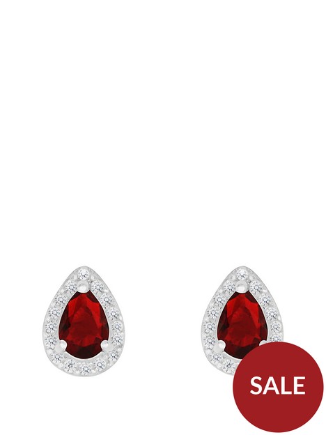 love-gem-sterlingnbspsilver-red-and-white-cubic-zirconianbsppeardropnbspstud-earrings