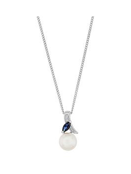 Love PEARL Love Pearl 9Ct White Gold Diamond Set Freshwater Pearl And  ... Picture