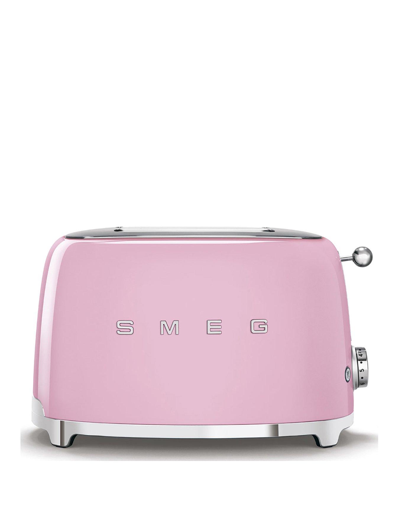 Smeg TSF01 Retro Style 2 Slice Toaster, 950W - Pastel Pink